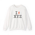 I Hike sweatshirt, orange hiker