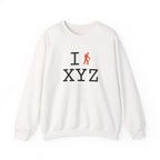 I Hike sweatshirt, orange hiker