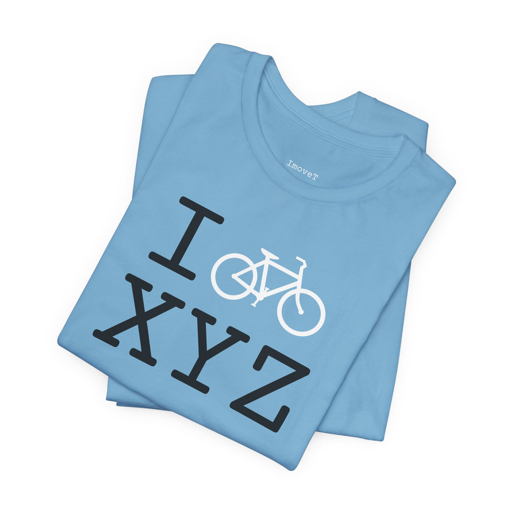 I Bike unisex T, white bike