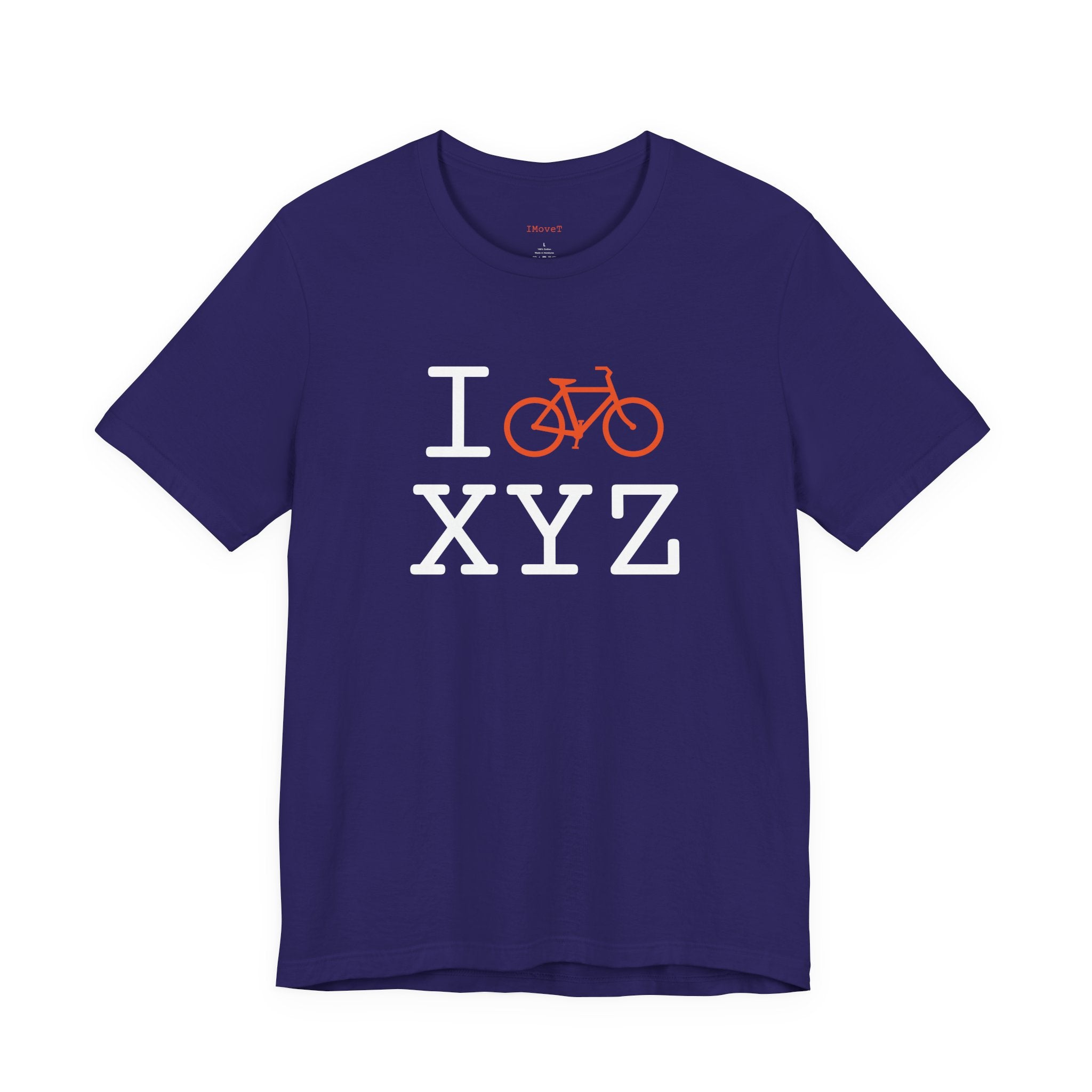 I Bike ___ unisex T, orange bike