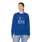 I Hike sweatshirt, green hiker