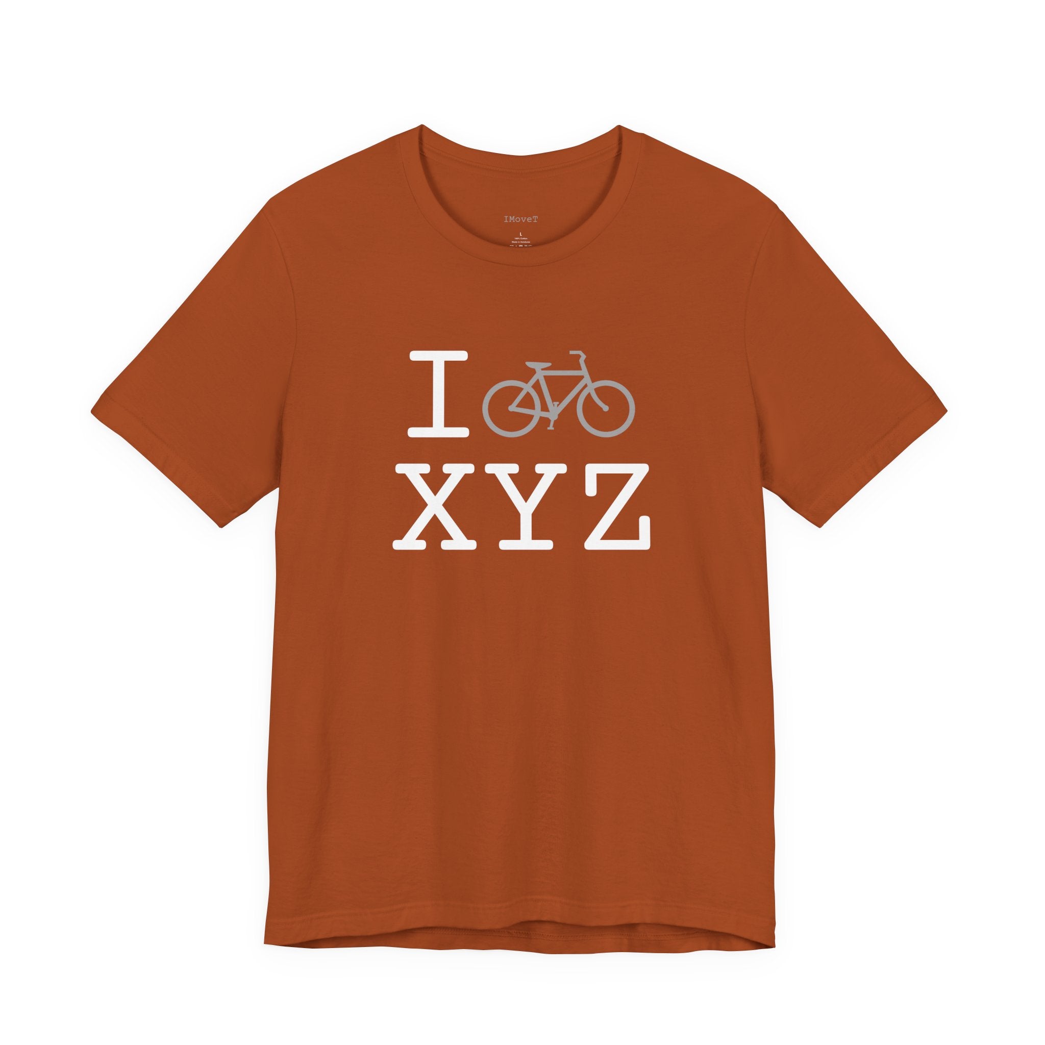 I Bike ___ unisex T, grey bike