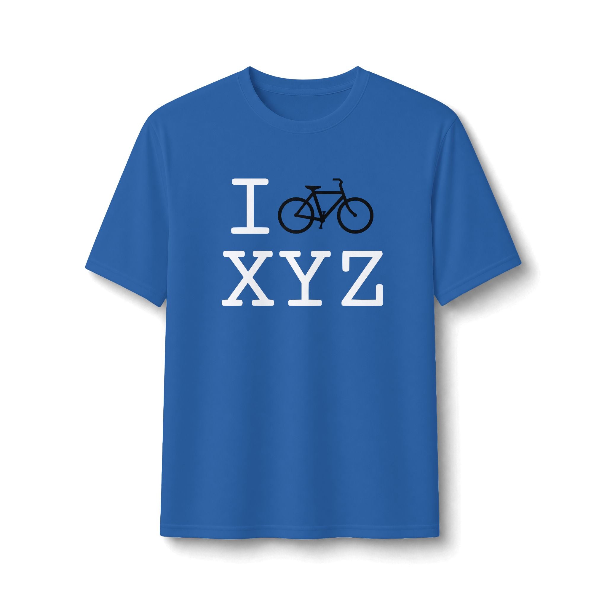 "I Bike ___" athletic T, black bike