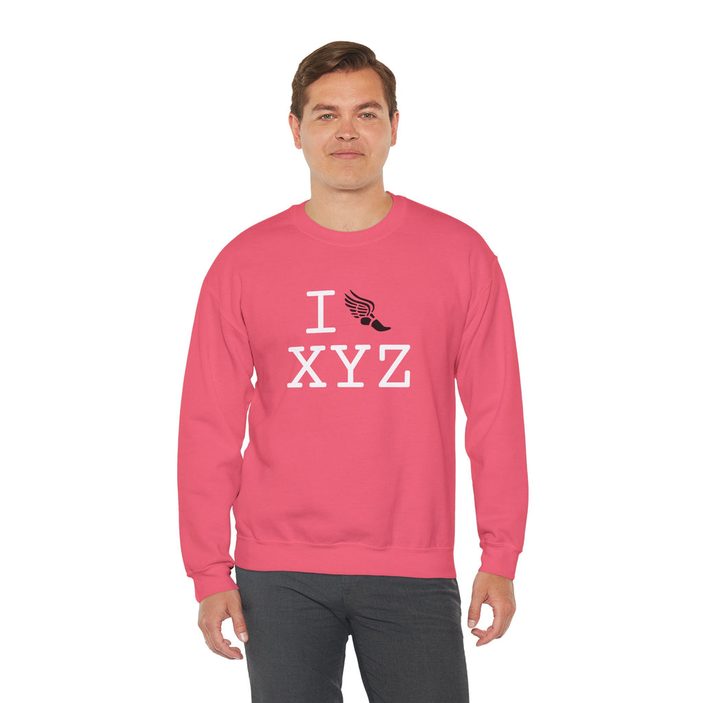 I Run sweatshirt, black logo