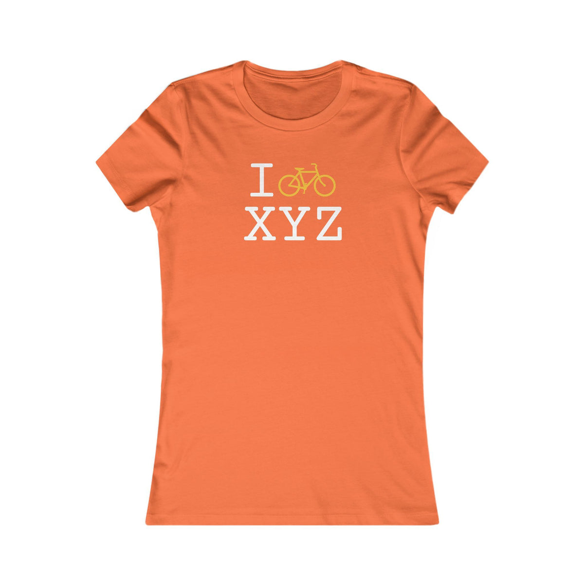 I Bike women's T, yellow bike