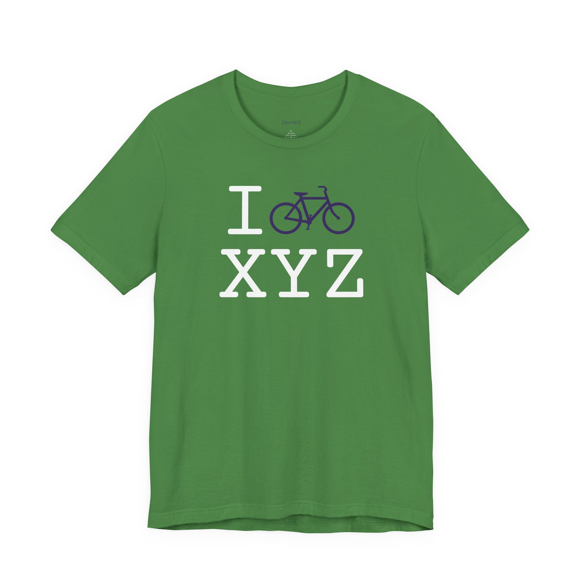 I Bike unisex T, purple bike