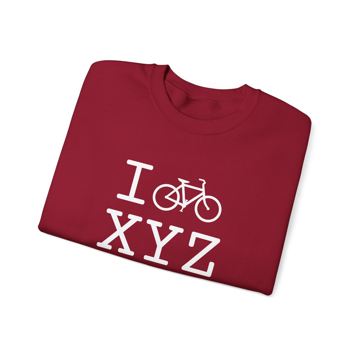 I Bike sweatshirt, white bike