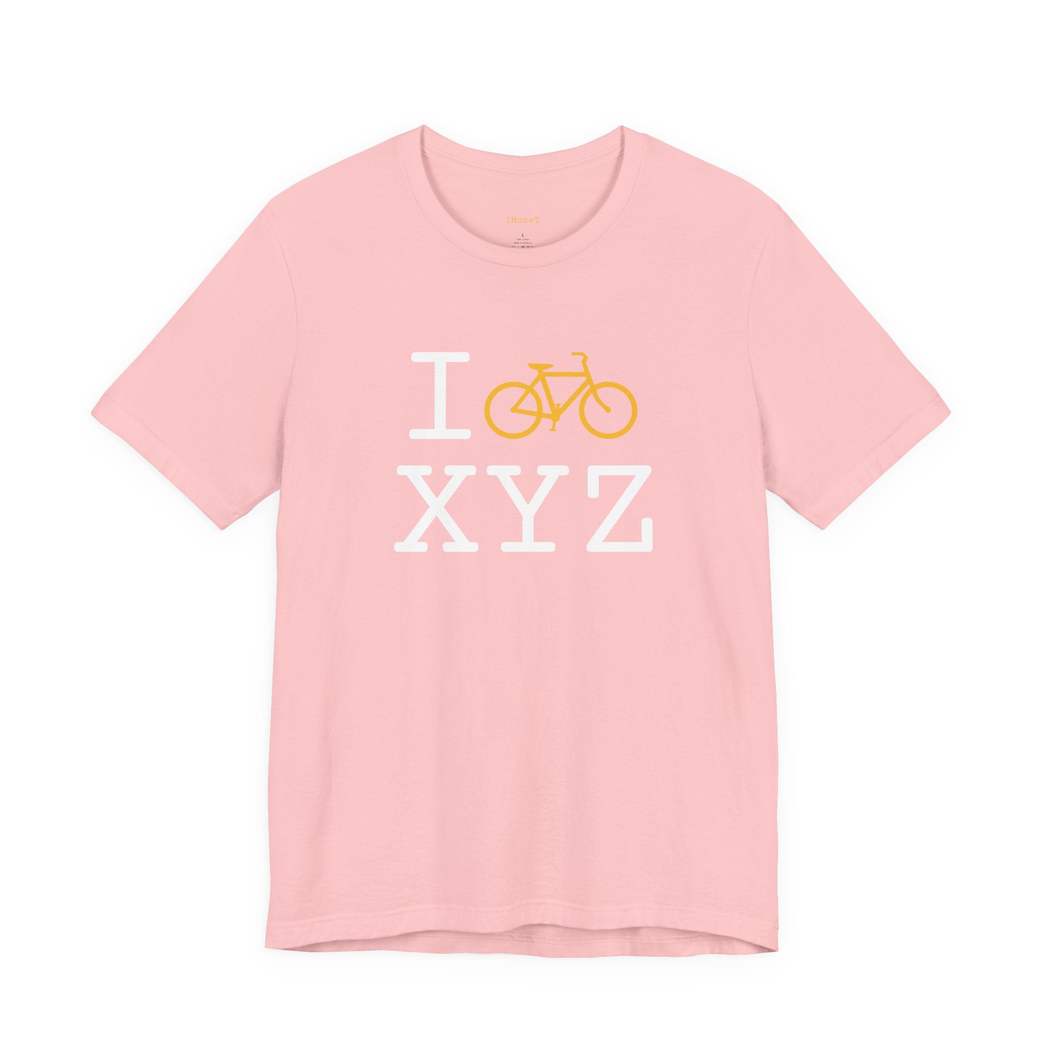 I Bike ___ unisex T, yellow bike