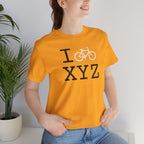 I Bike unisex T, white bike