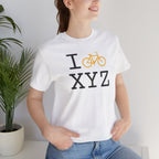 I Bike unisex T, yellow bike