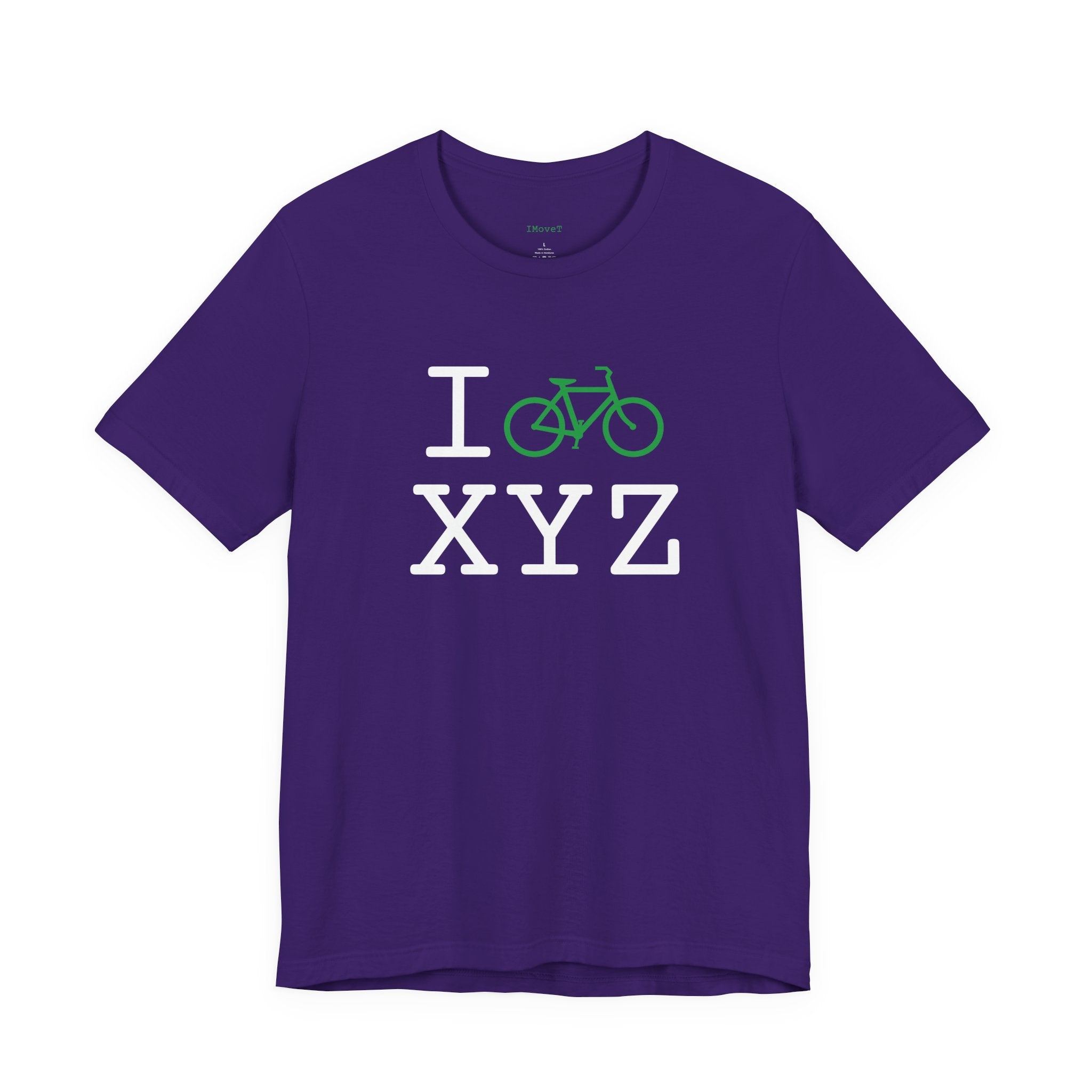 I Bike ___ unisex T, green bike