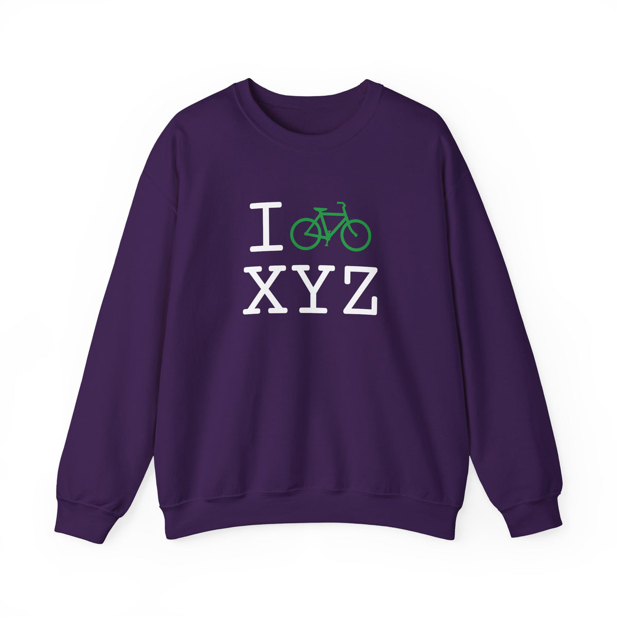I Bike sweatshirt, green bike