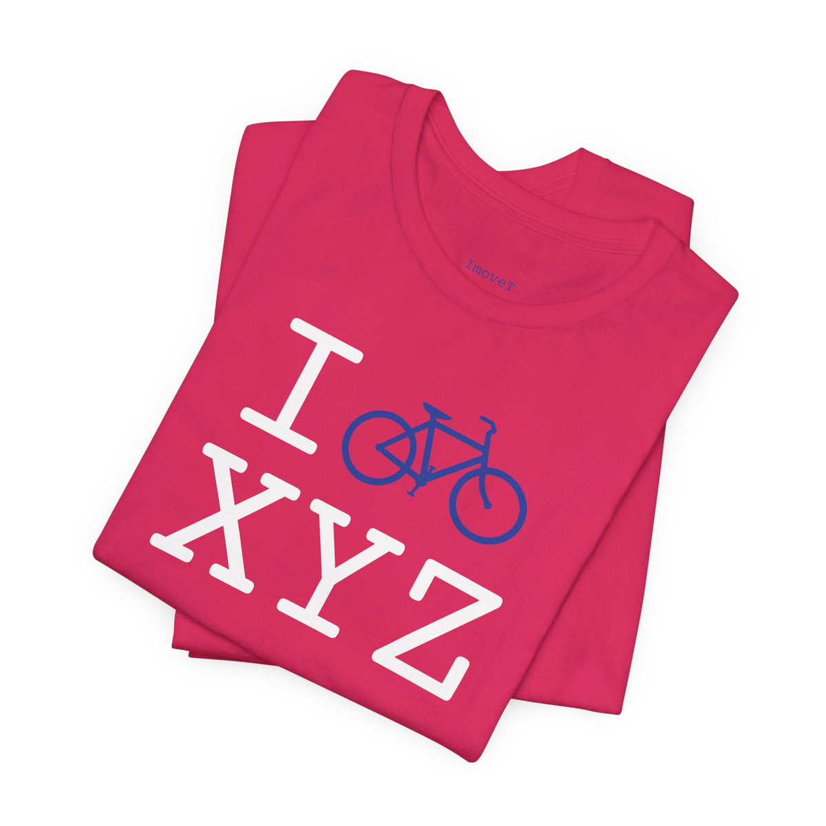 I Bike unisex T, blue bike