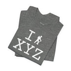 I Hike unisex T, white hiker