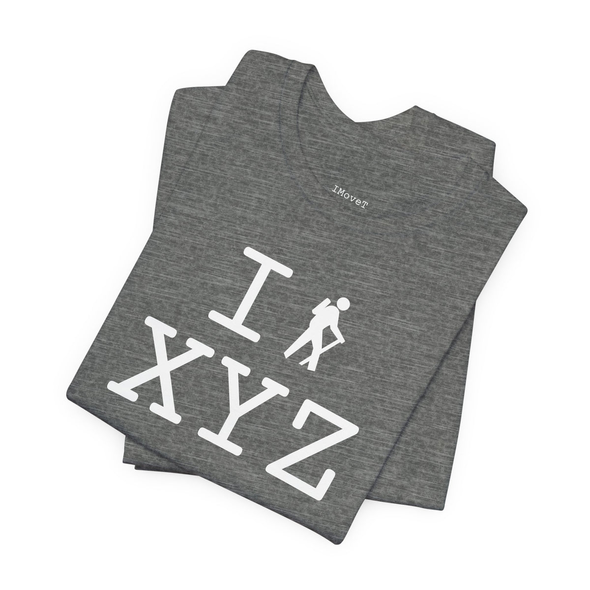 I Hike unisex T, white hiker