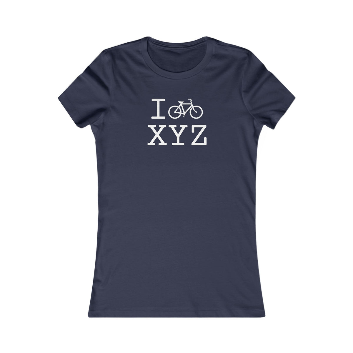 I Bike women's T, white bike