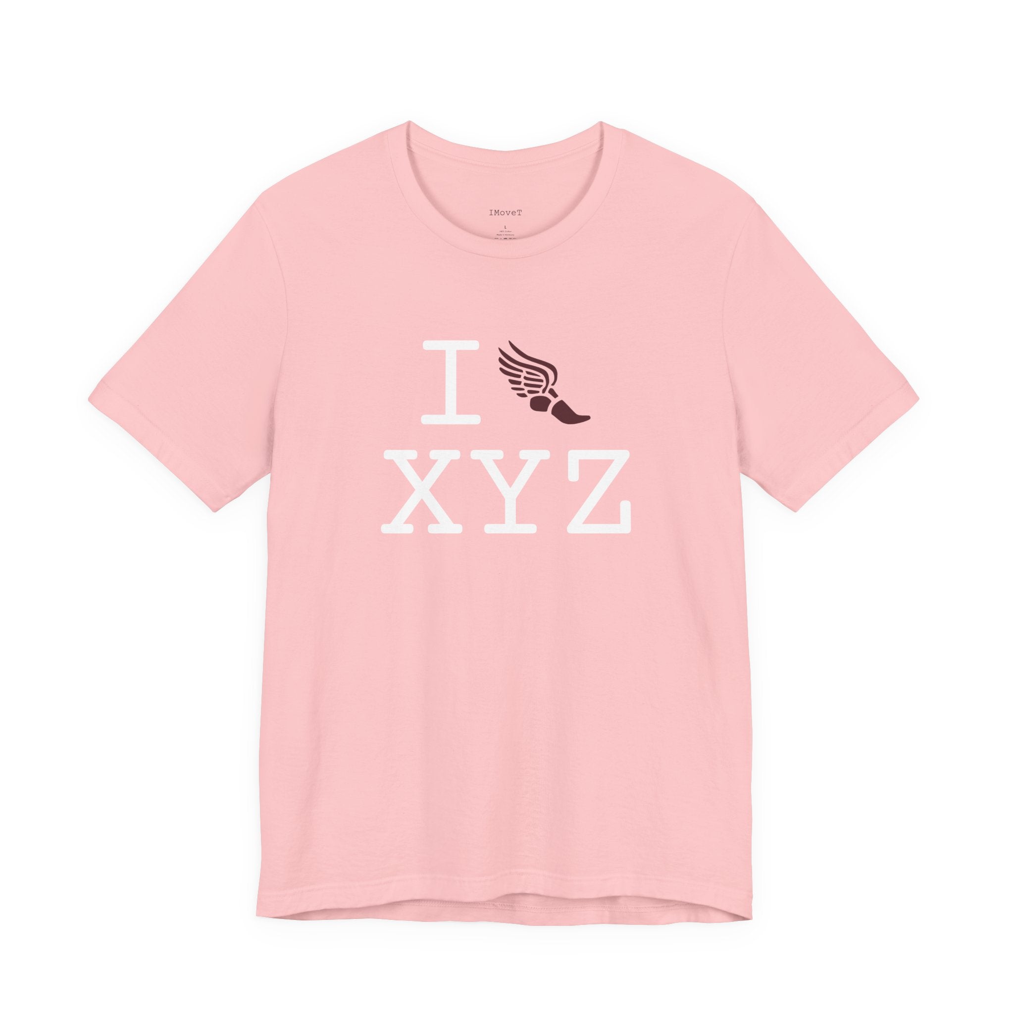 I Run ___ unisex T, maroon logo
