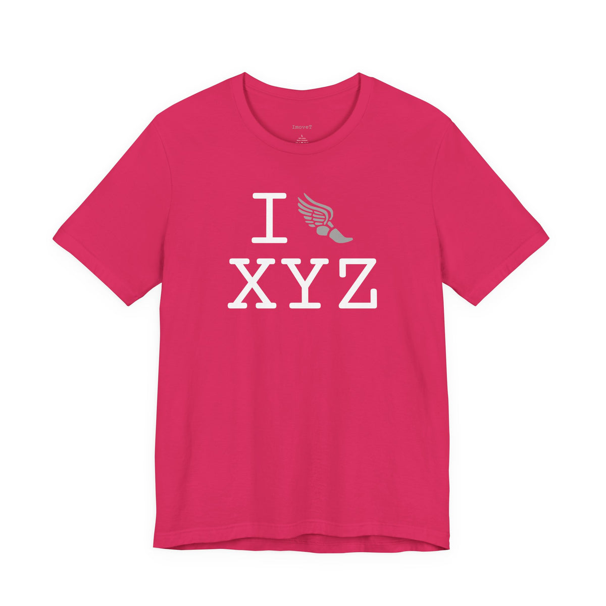 I Run unisex T, grey logo