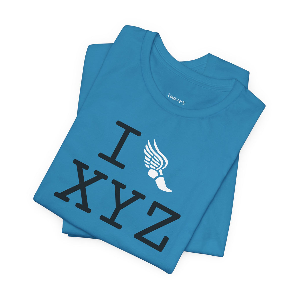 I Run unisex T, white logo