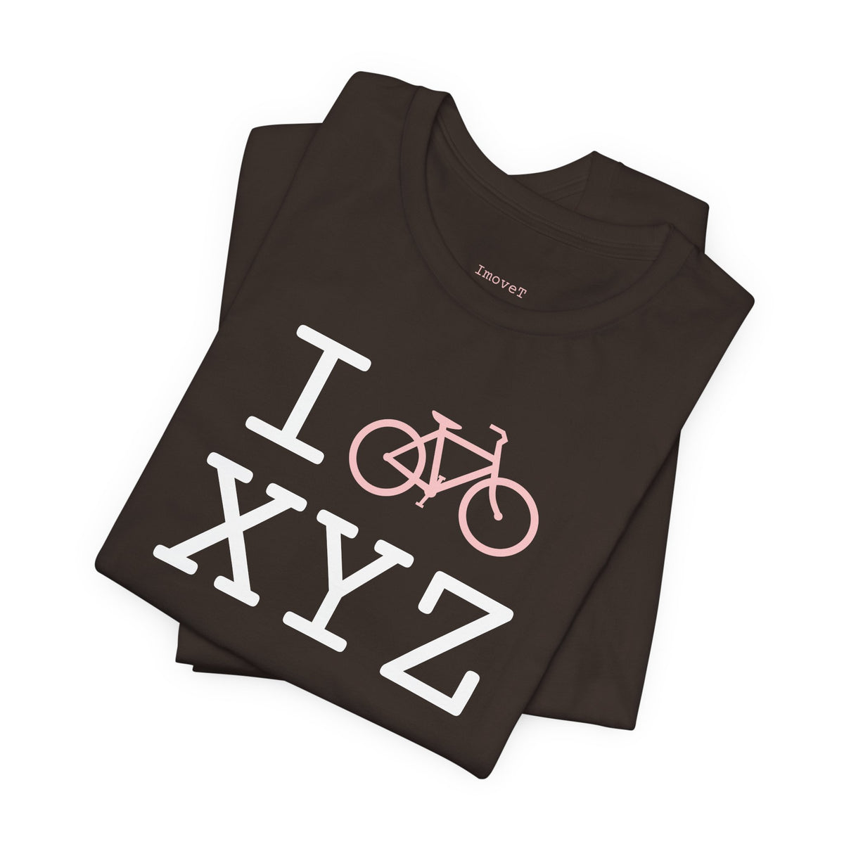 I Bike unisex T, pink bike