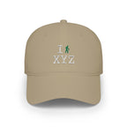 I Hike baseball cap, green hiker