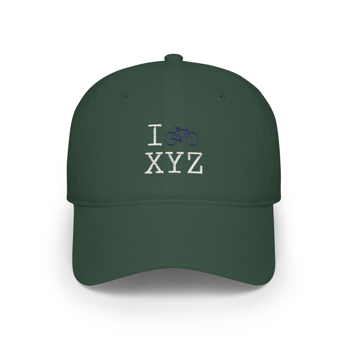 I Bike baseball cap, navy bike