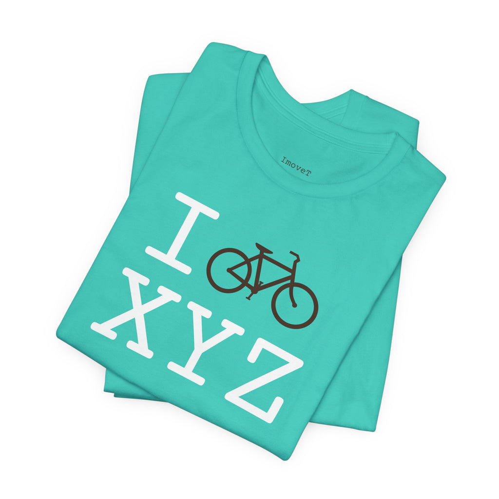 I Bike unisex T, brown bike