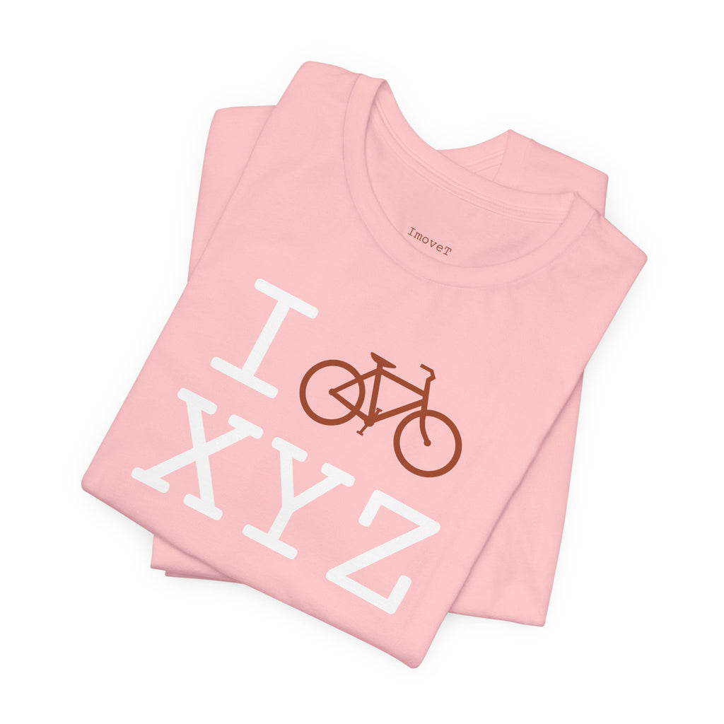 I Bike unisex T, dark orange bike