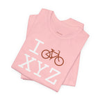 I Bike unisex T, dark orange bike