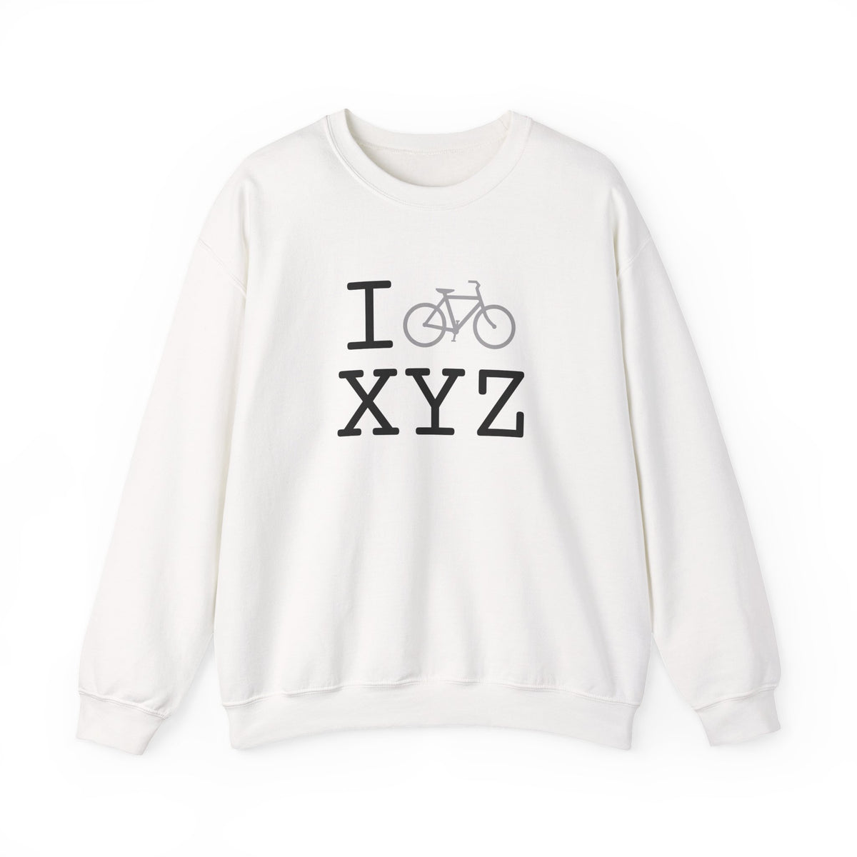 I Bike sweatshirt, grey bike