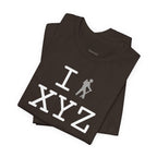 I Hike unisex T, grey hiker