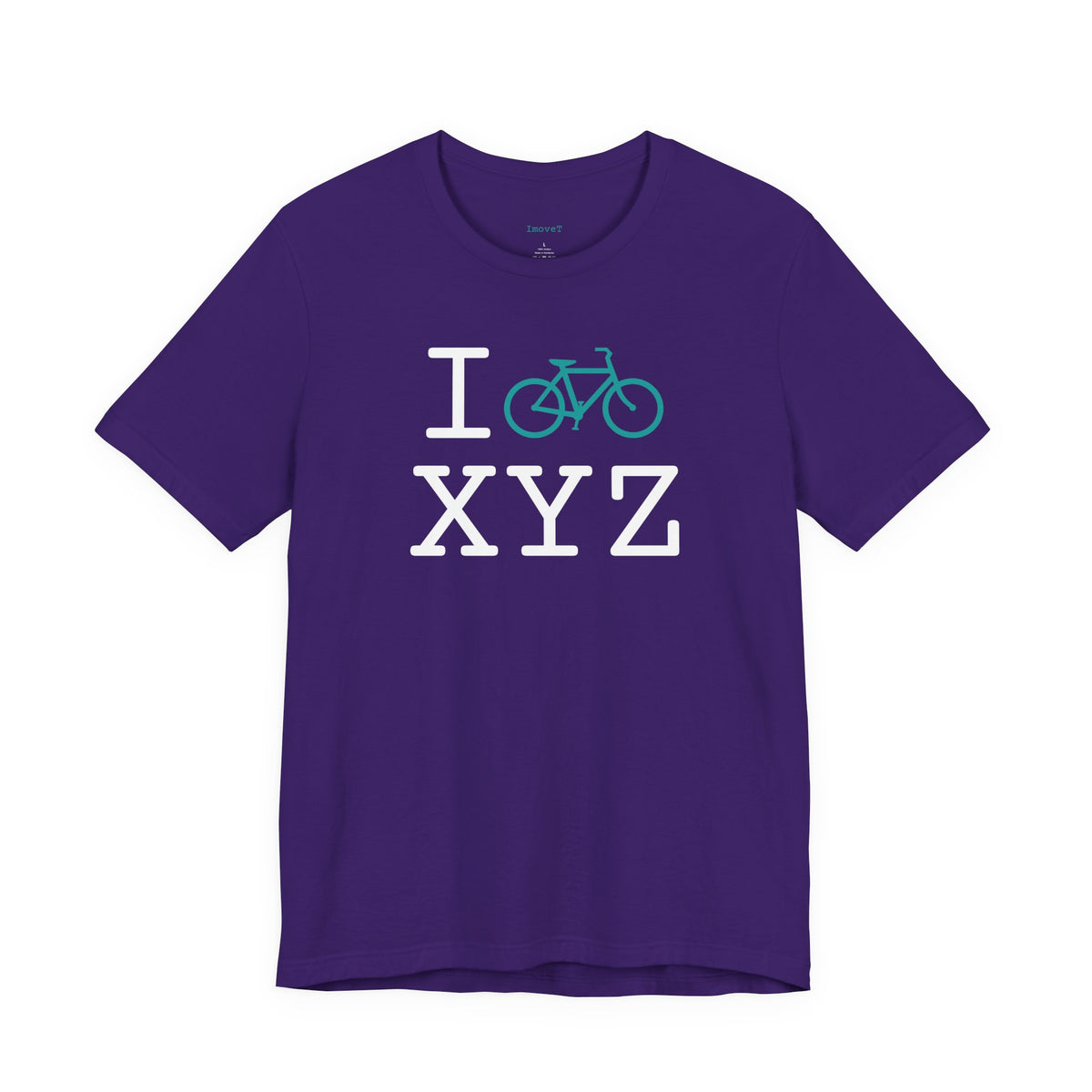 I Bike unisex T, teal bike