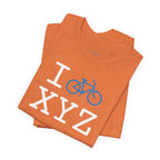 I Bike unisex T, light blue bike