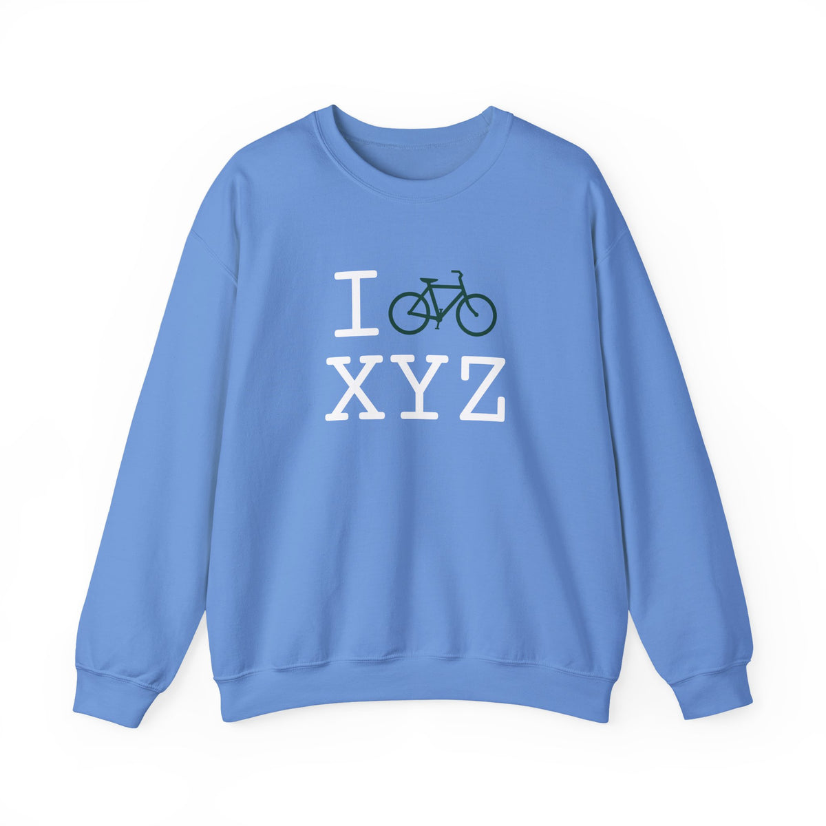 I Bike sweatshirt, dark green bike