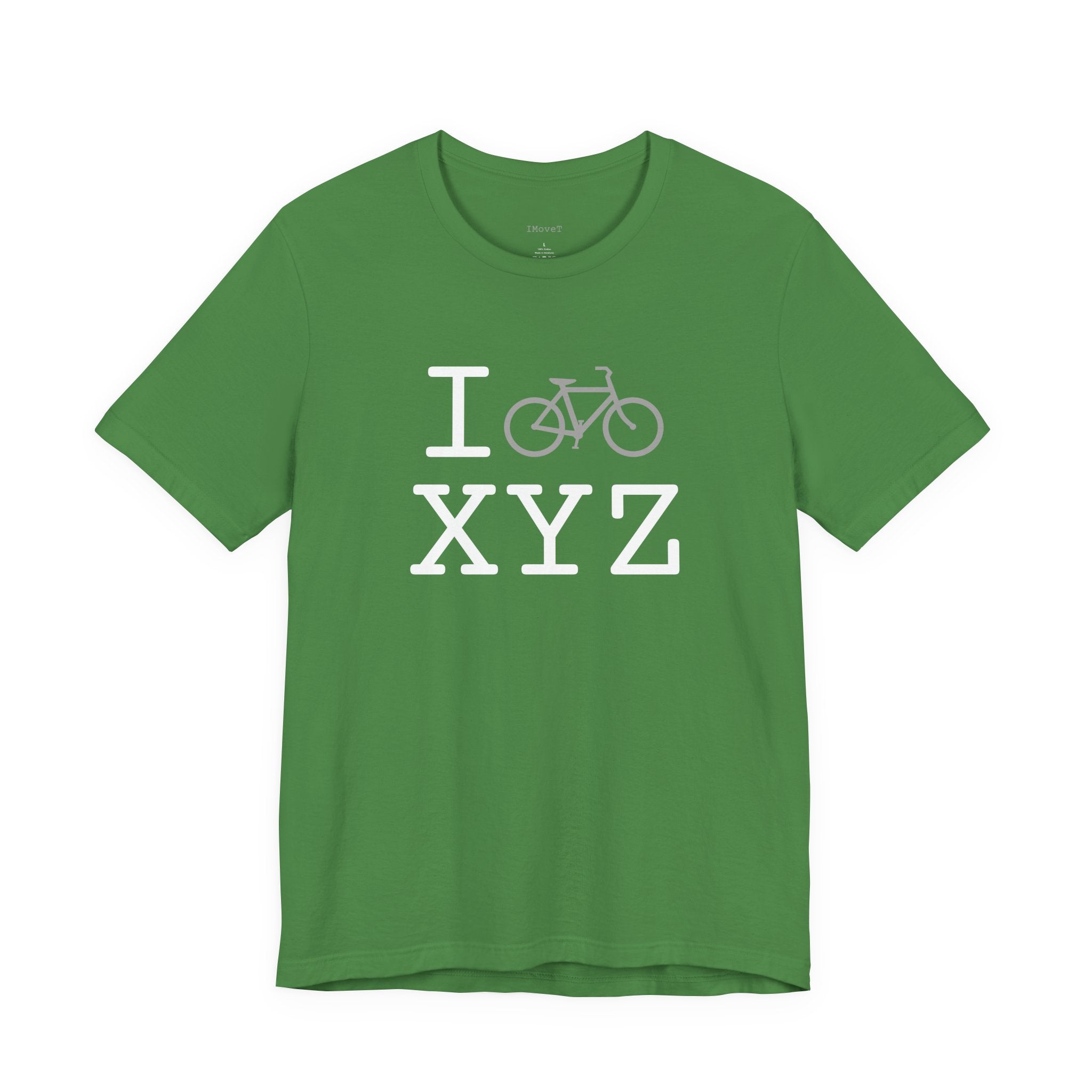 I Bike ___ unisex T, grey bike