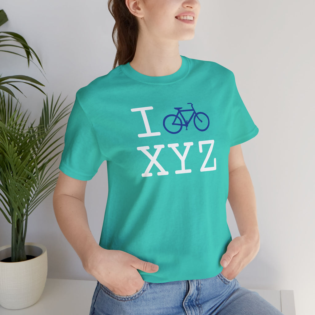I Bike unisex T, blue bike