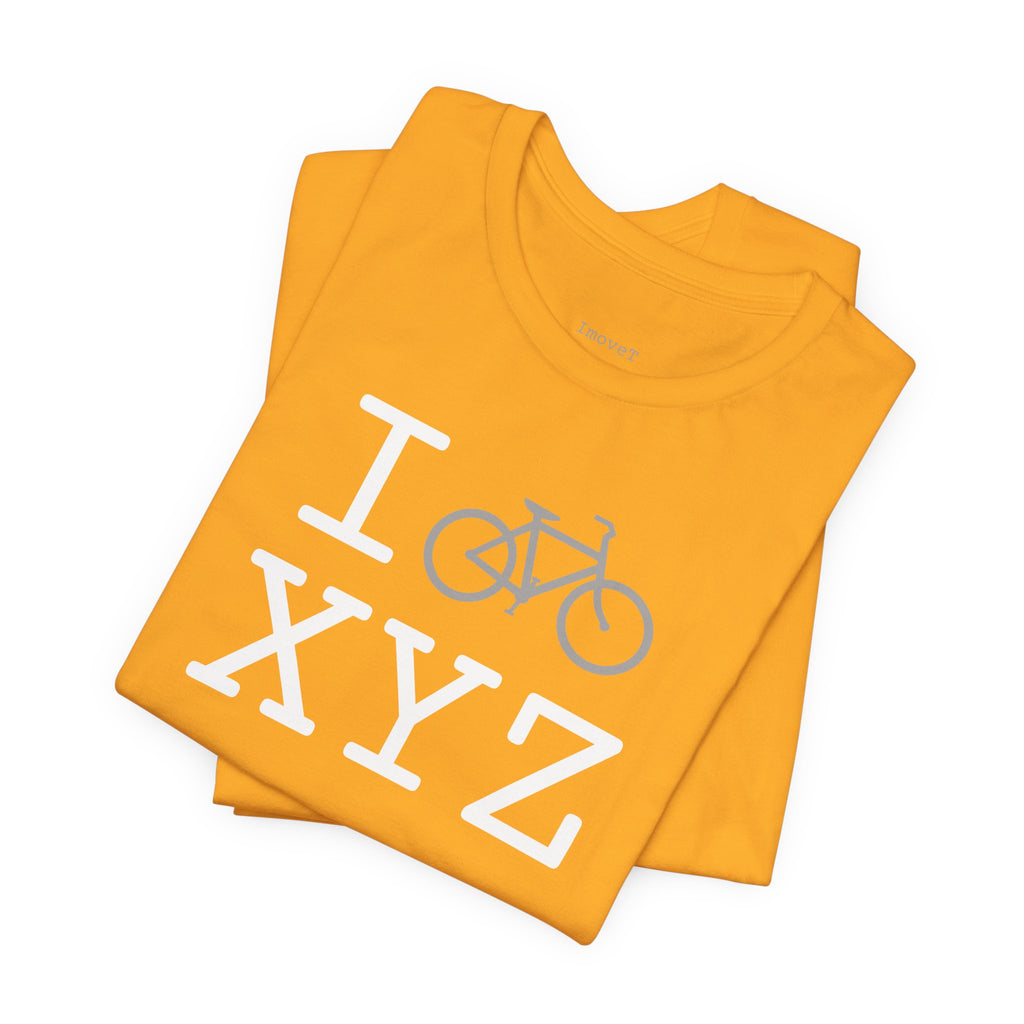 I Bike unisex T, grey bike