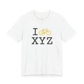 I Bike ___ unisex T, yellow bike