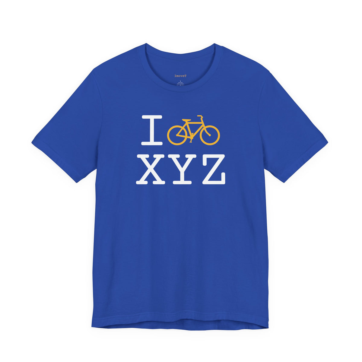 I Bike unisex T, yellow bike