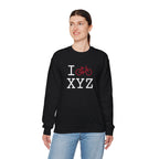 I Bike sweatshirt, red bike