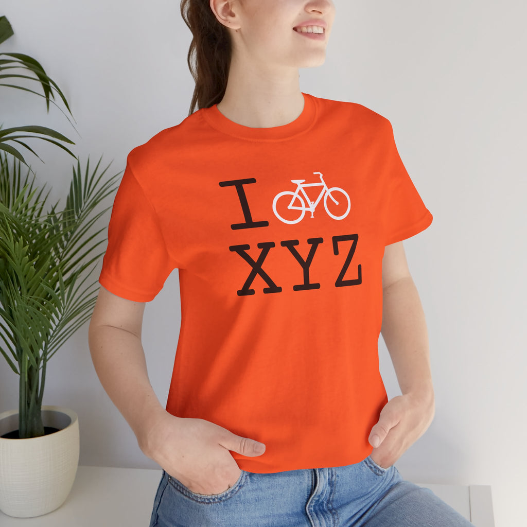 I Bike unisex T, white bike