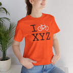 I Bike unisex T, white bike