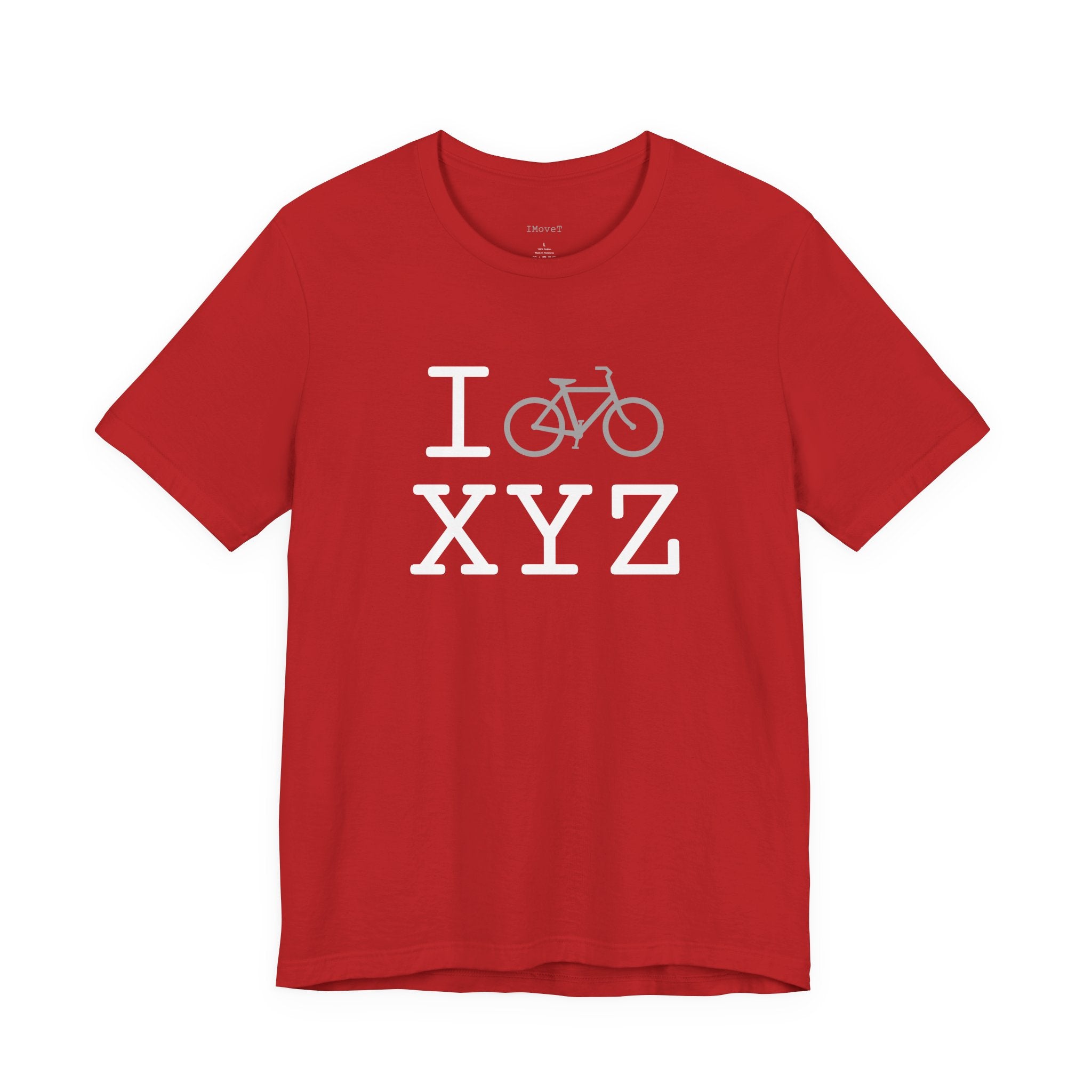 I Bike ___ unisex T, grey bike
