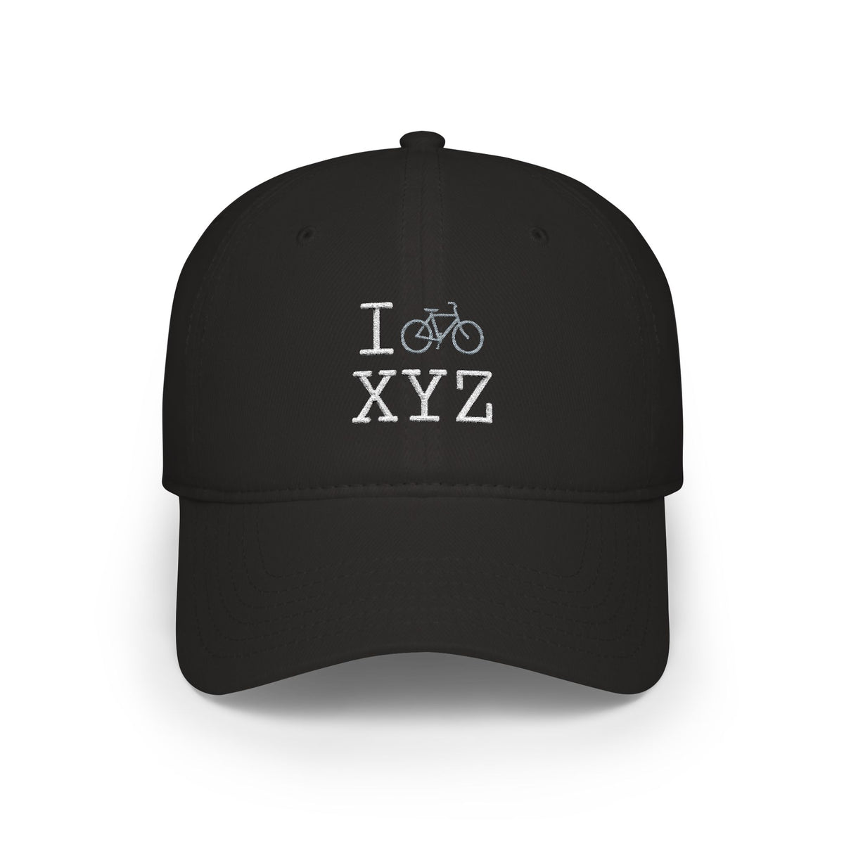 I Bike baseball cap, grey bike