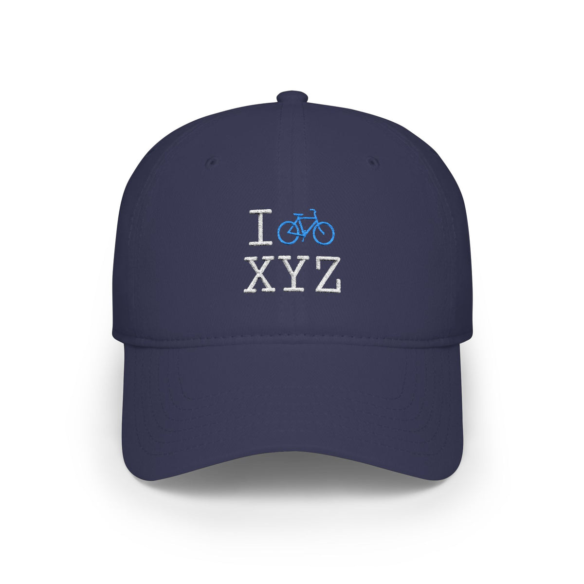 I Bike baseball cap, light blue bike