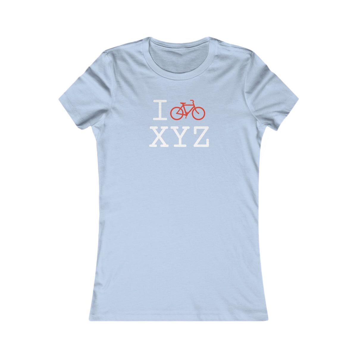 I Bike women's T, red bike
