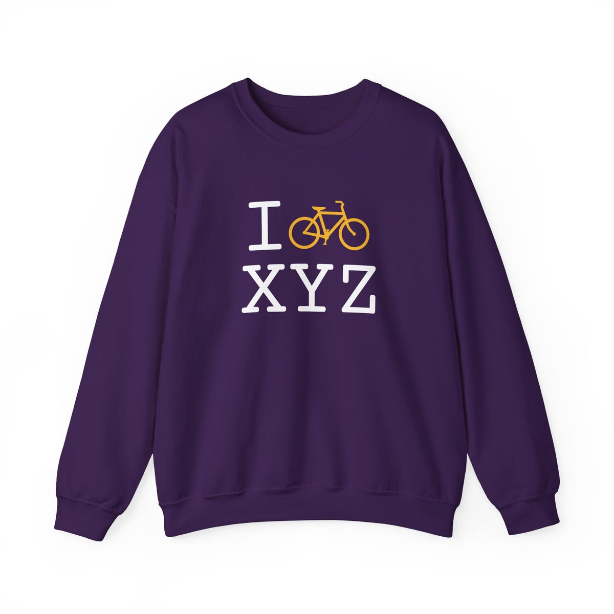 I Bike sweatshirt, yellow bike