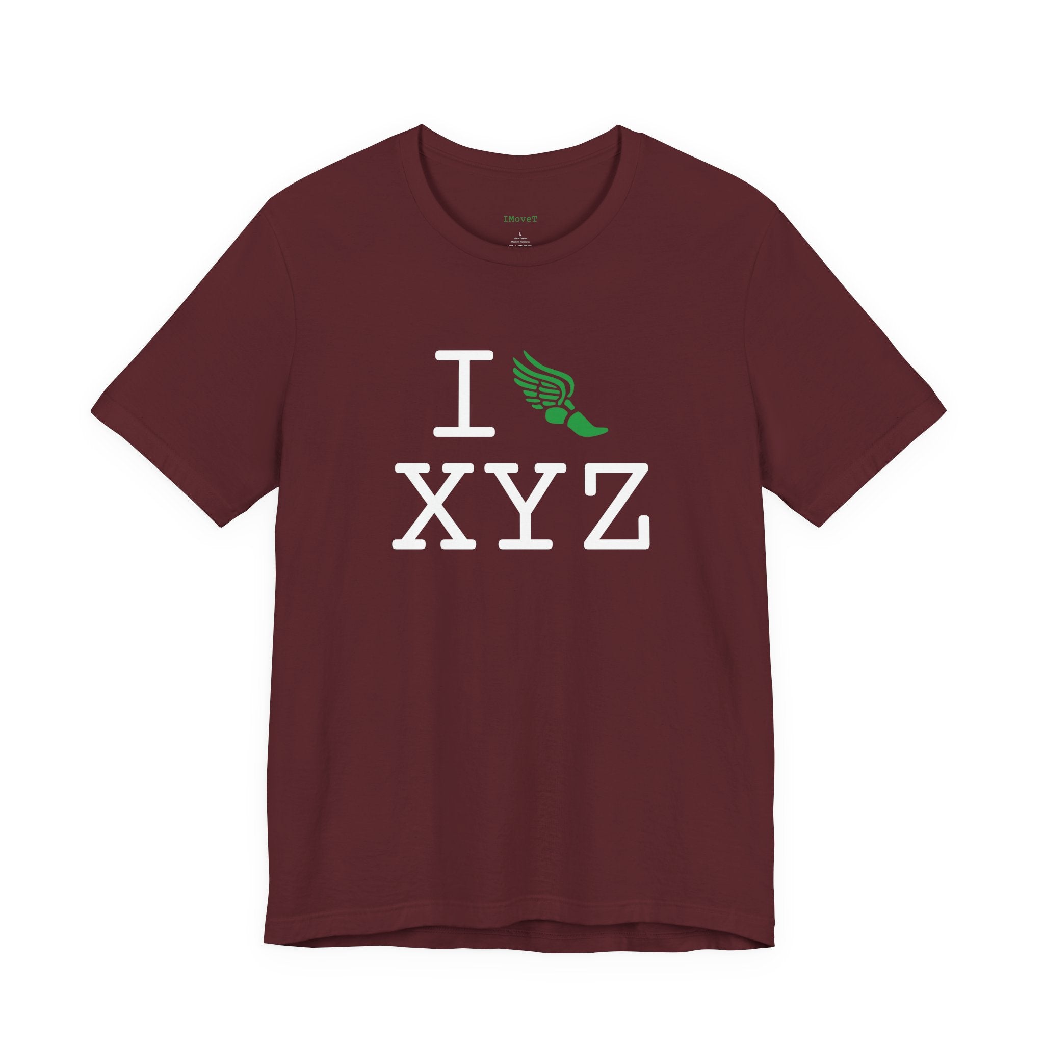 I Run ___ unisex T, green logo