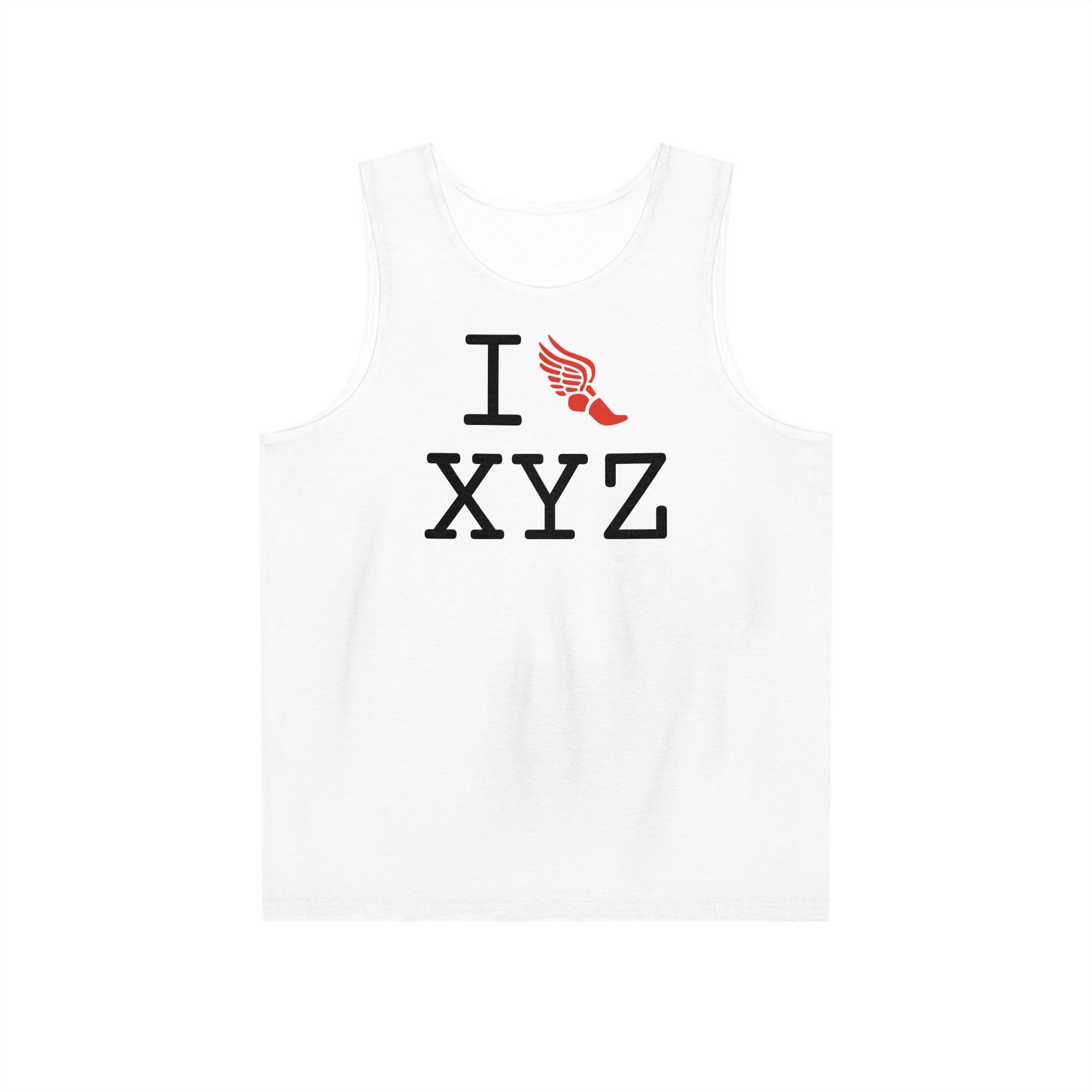 I Run men's singlet, white