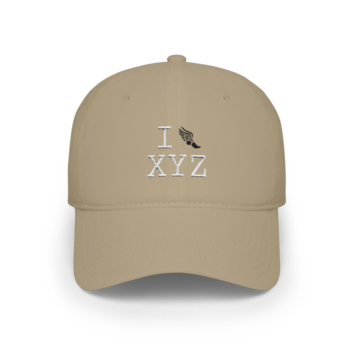I Run baseball cap, black logo